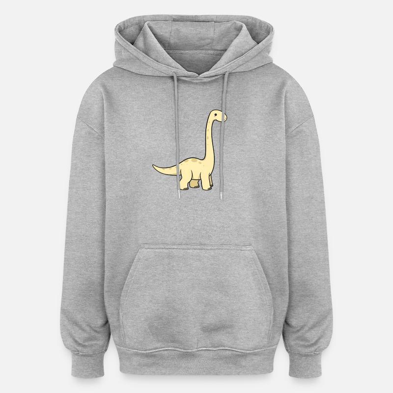 Brachiosaurus Dinosaurier - Oversized Unisex Hoodie - Grau meliert