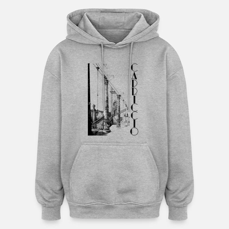 CAPRICCIO - Sweat à capuche oversize unisexe - gris chiné