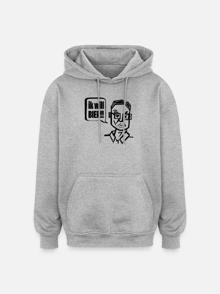 Der Kiecker will Pils - Oversized Unisex Hoodie - Grau meliert