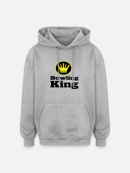 Bowling - Oversized Unisex Hoodie - Grau meliert
