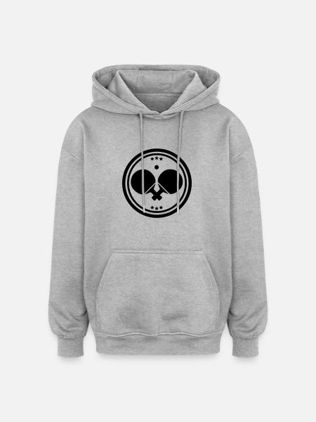Tischtennis design - Oversized Unisex Hoodie - Grau meliert