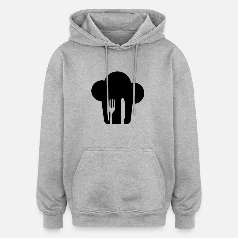 Toque couverts - Sweat à capuche oversize unisexe - gris chiné