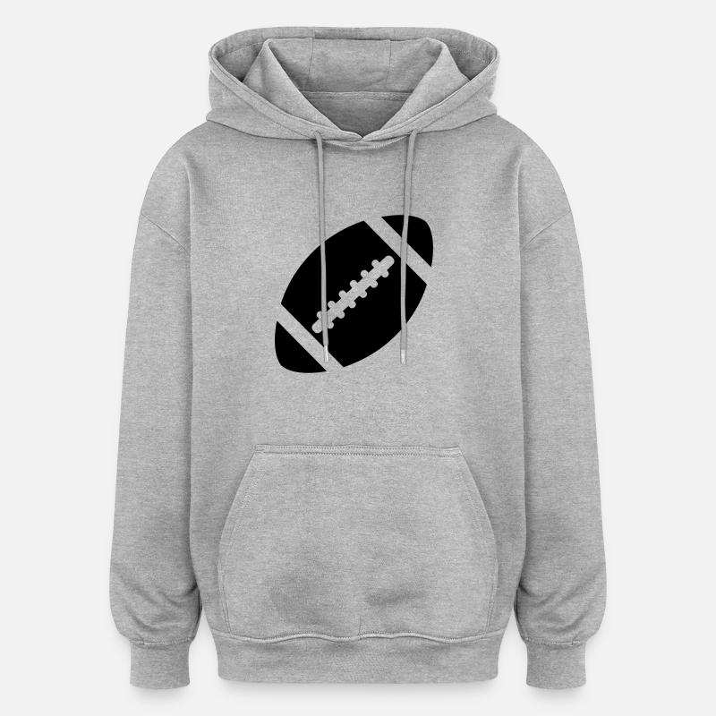 football - Sweat à capuche oversize unisexe - gris chiné