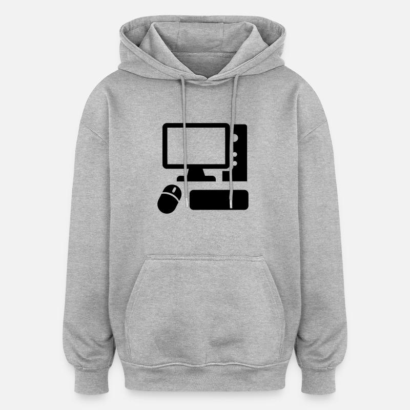 Computer - Oversized Unisex Hoodie - heather grey