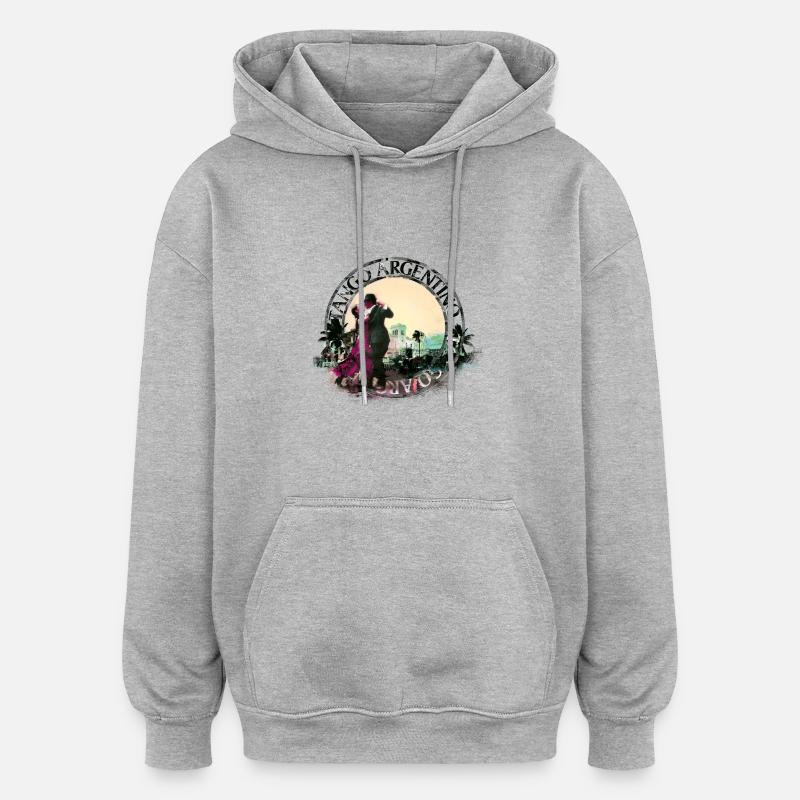 kl_tango13b - Sweat à capuche oversize unisexe - gris chiné