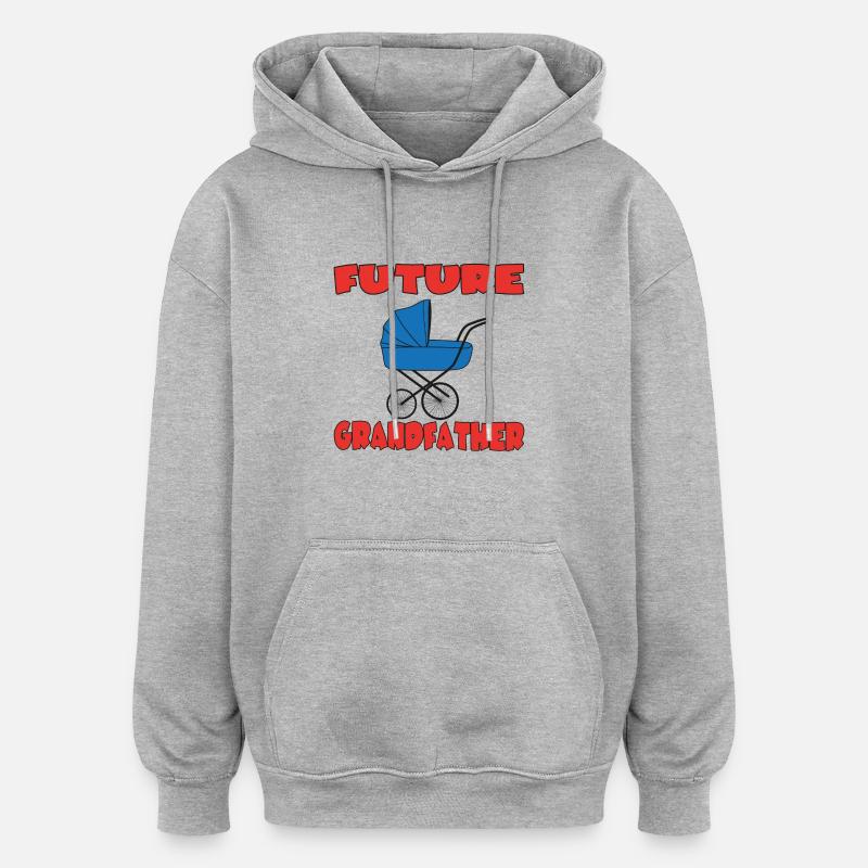 Future Grandfather - Sweat à capuche oversize unisexe - gris chiné