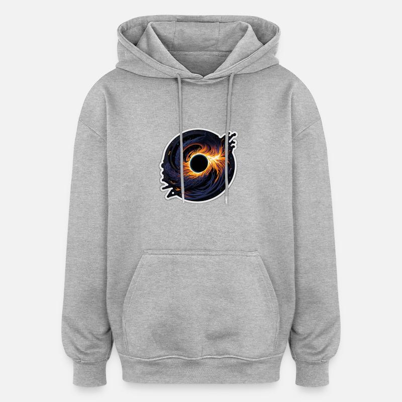 Vortex cosmique - Sweat à capuche oversize unisexe - gris chiné
