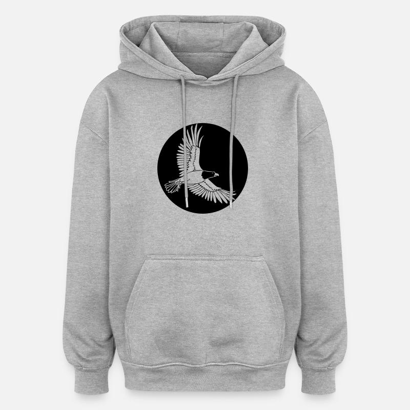 Aigle - Sweat à capuche oversize unisexe - gris chiné