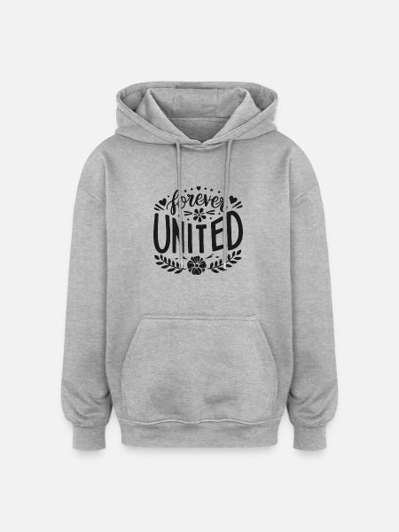 Forever United - Oversized Unisex Hoodie - heather grey