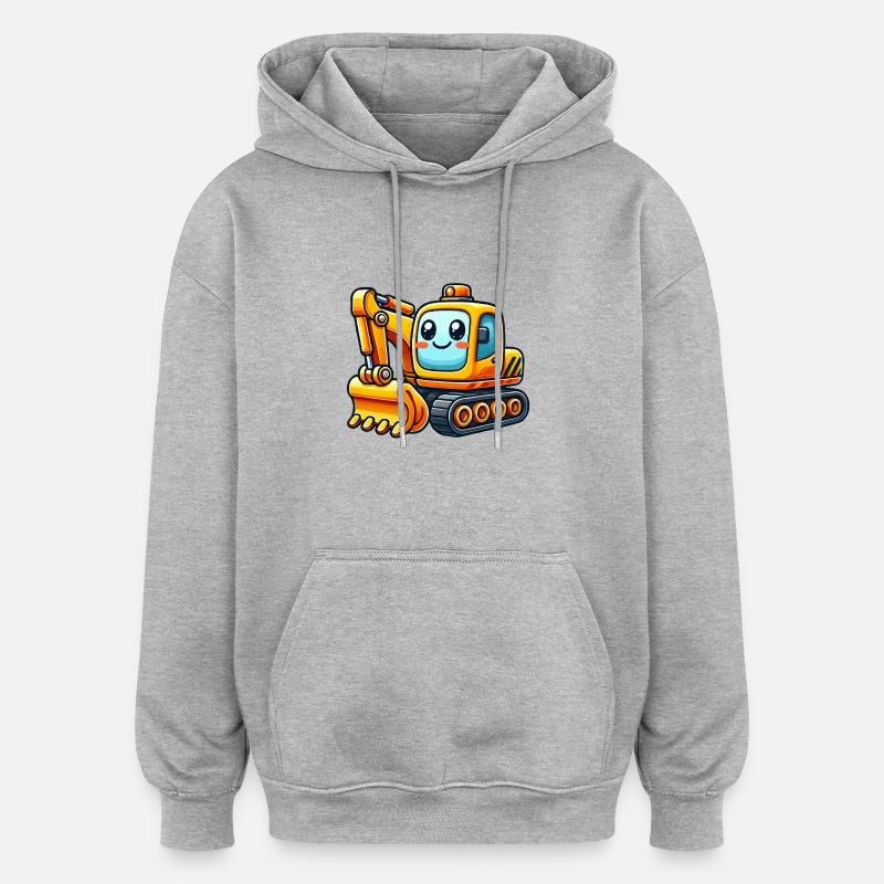 Bagger Comic - Oversized Unisex Hoodie - Grau meliert