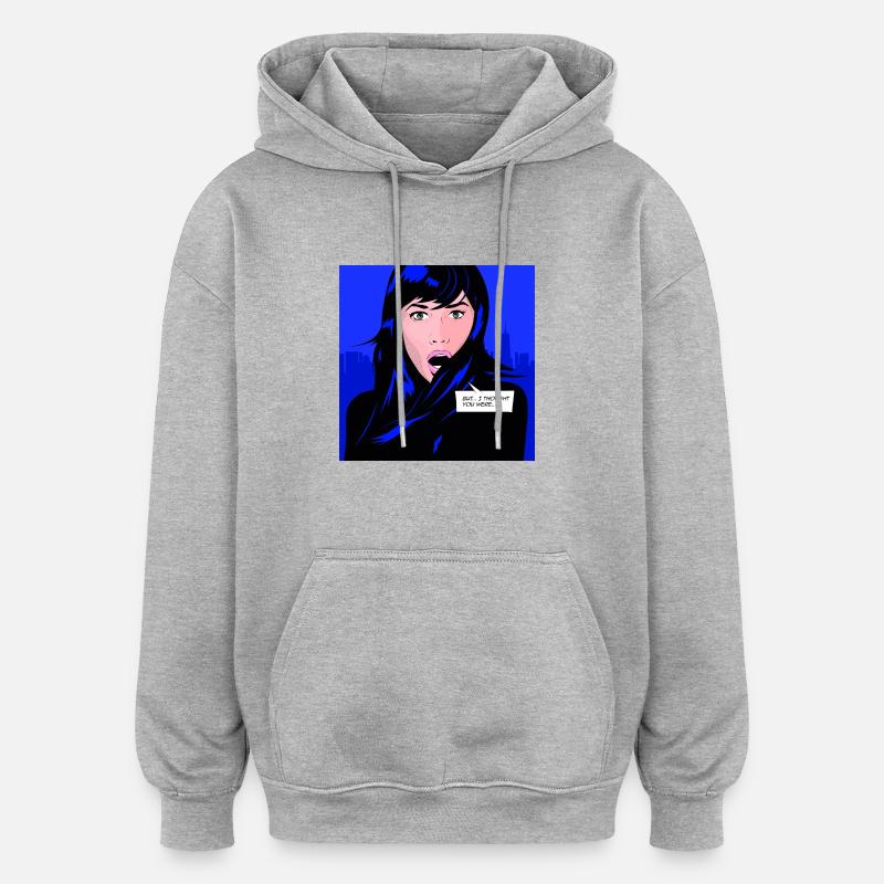 FANTÔME DU PASSÉ - Sweat à capuche oversize unisexe - gris chiné