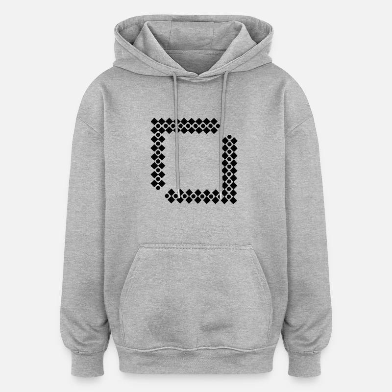 muster vriereck - Oversized Unisex Hoodie - Grau meliert