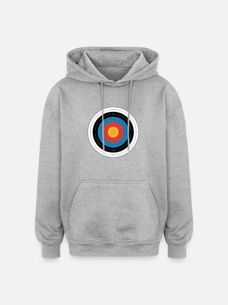 Target Archery Pop Art Graphic - Oversized Unisex Hoodie - heather grey