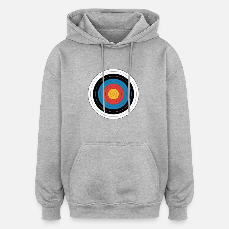 Target Archery Pop Art Graphic - Oversized Unisex Hoodie - heather grey