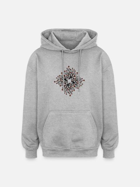 Netzwerk_2f - Oversized Unisex Hoodie - heather grey
