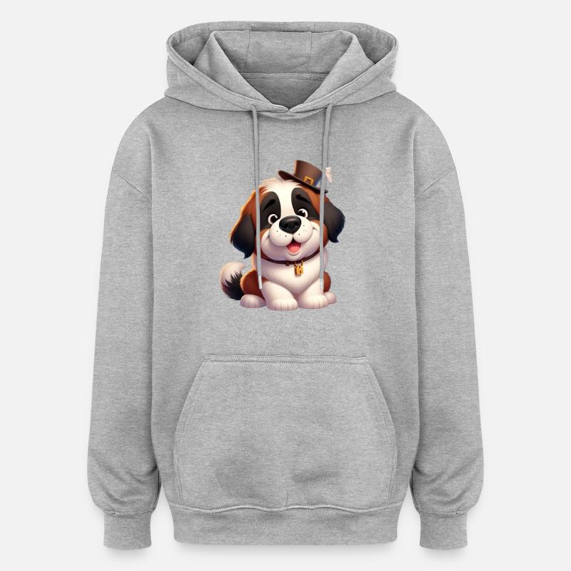 Sankt Bernhard 8 - Oversized Unisex Hoodie - Grau meliert