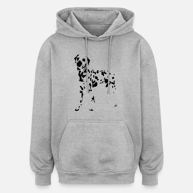 Dalmatiner - Oversized Unisex Hoodie - Grau meliert