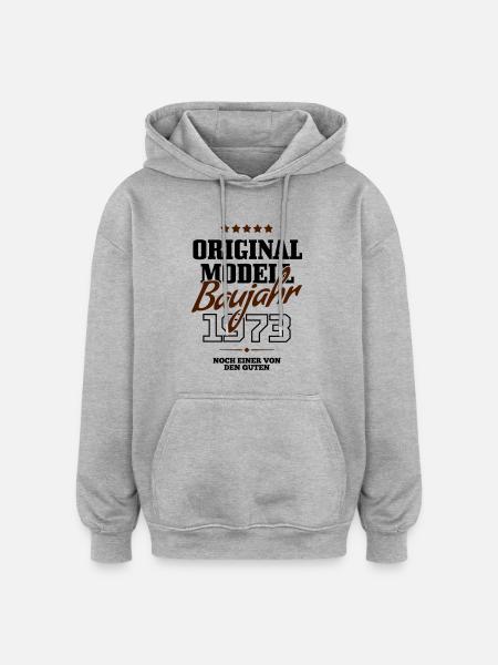 Baujahr 1973 - Oversized Unisex Hoodie - Grau meliert