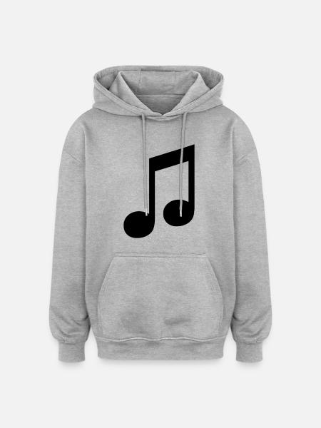 note - Oversized Unisex Hoodie - heather grey