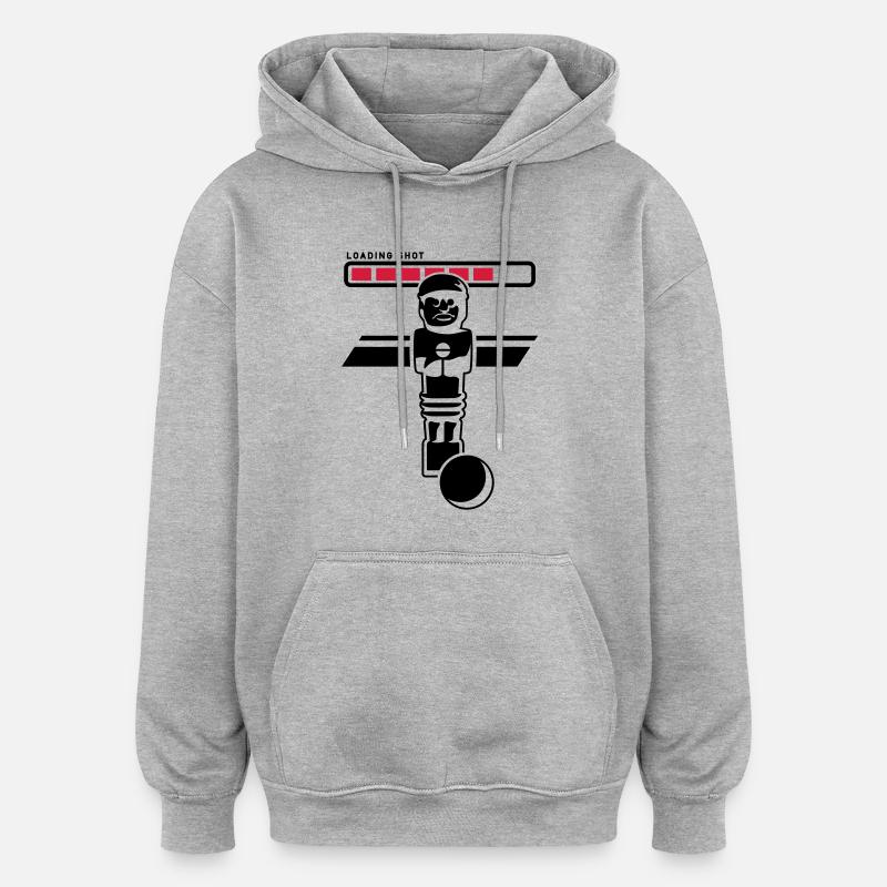 loading shot - Oversized Unisex Hoodie - heather grey