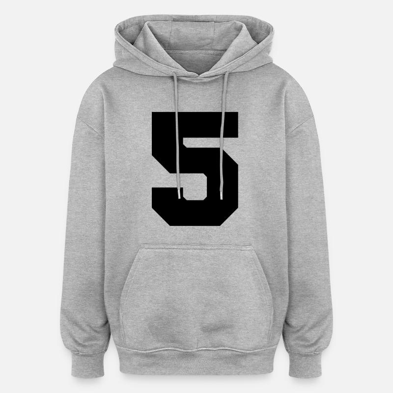 untitled5 - Sweat à capuche oversize unisexe - gris chiné
