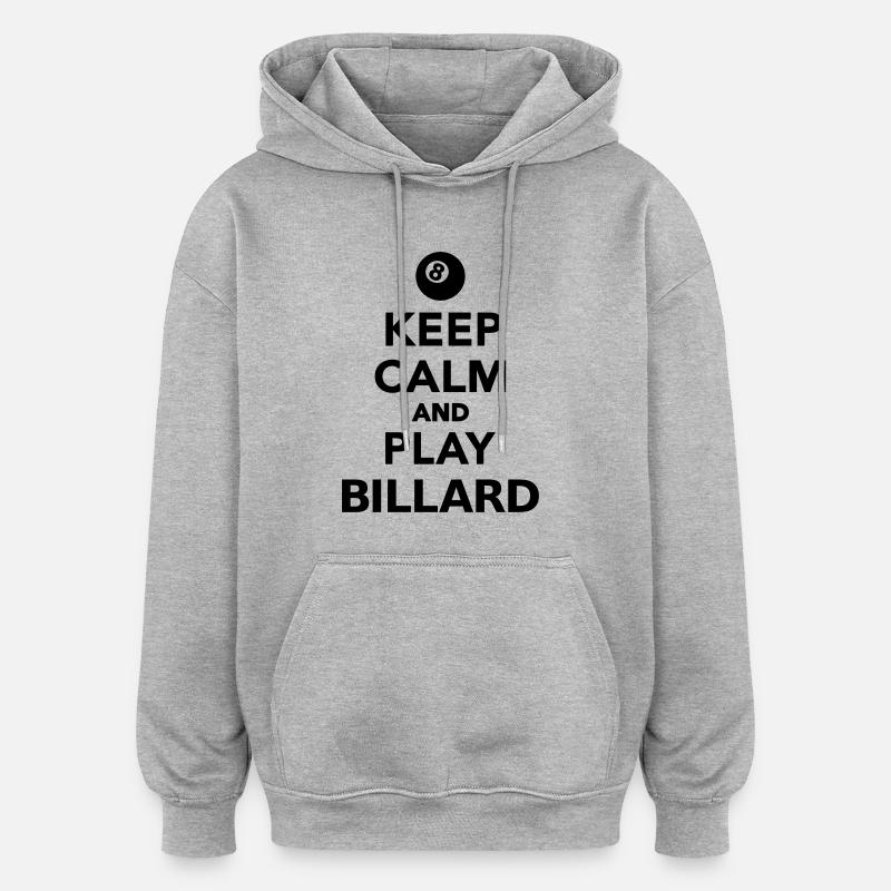 Billard - Oversized Unisex Hoodie - Grau meliert