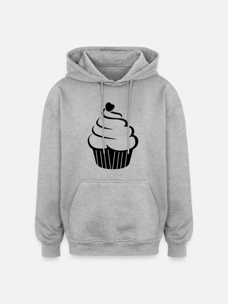 cupcake_01 - Oversized Unisex Hoodie - heather grey