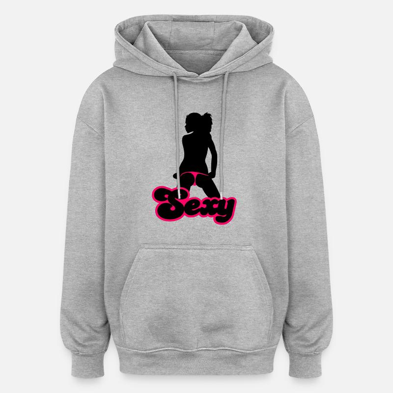 Sexy - Oversized Unisex Hoodie - Grau meliert