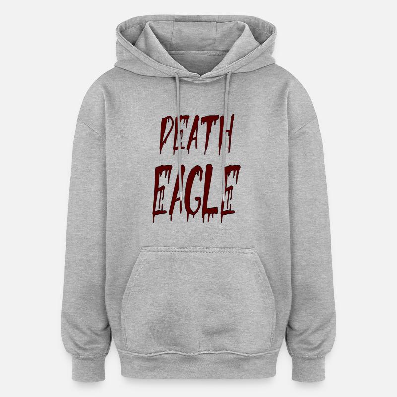 death eagle - Oversized Unisex Hoodie - heather grey