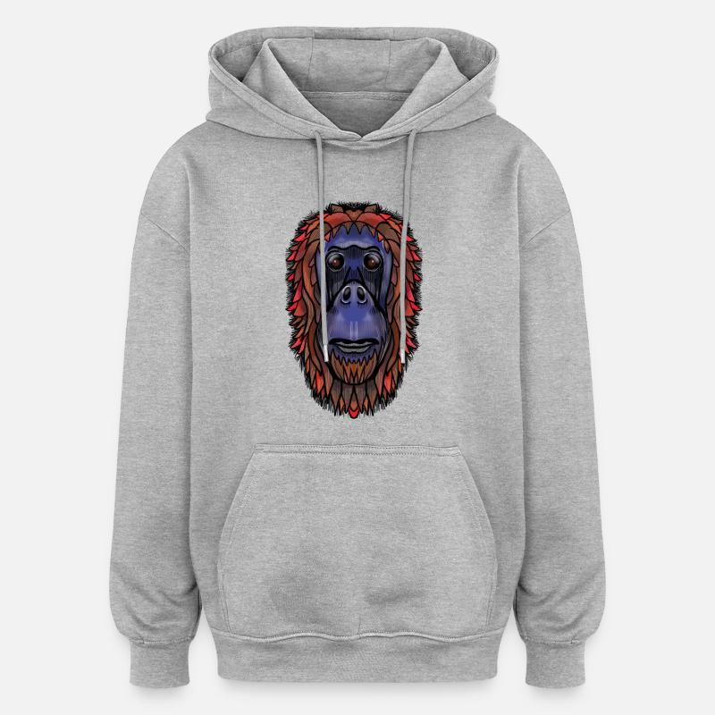 Butler par Jon Ball - Sweat à capuche oversize unisexe - gris chiné
