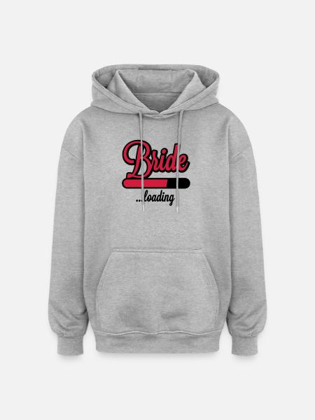 Bride loading | Hen Night - Sweat à capuche oversize unisexe - gris chiné