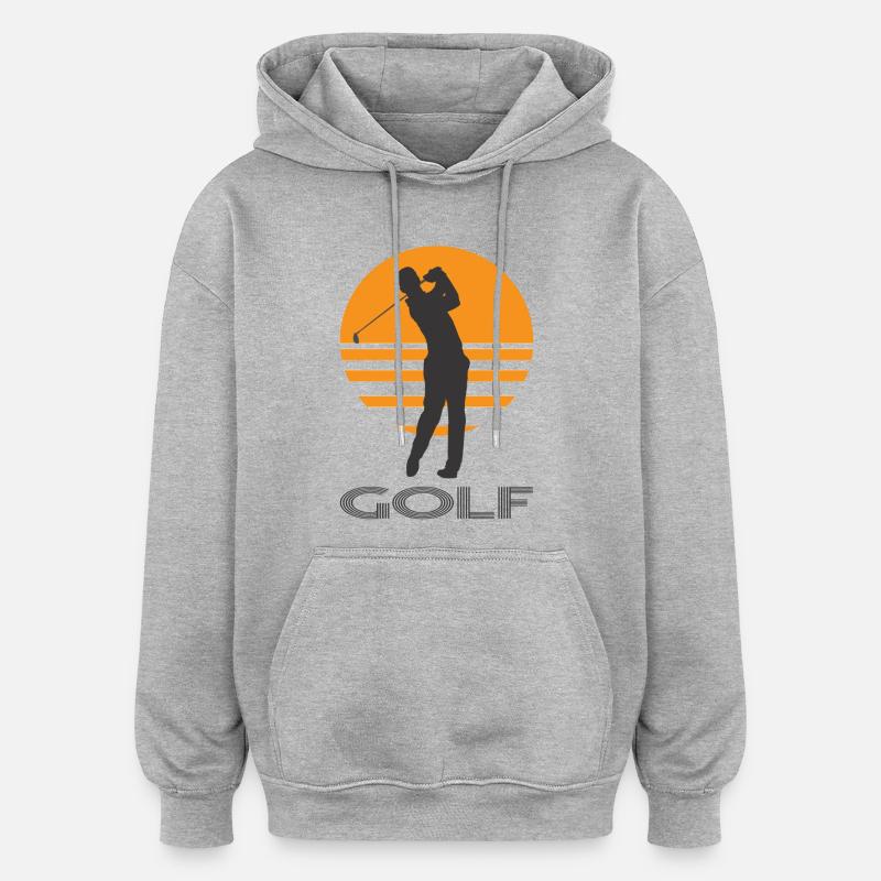 Le golf - Sweat à capuche oversize unisexe - gris chiné