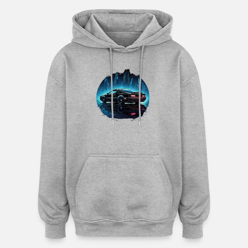 Bausatz Auto - Oversized Unisex Hoodie - Grau meliert