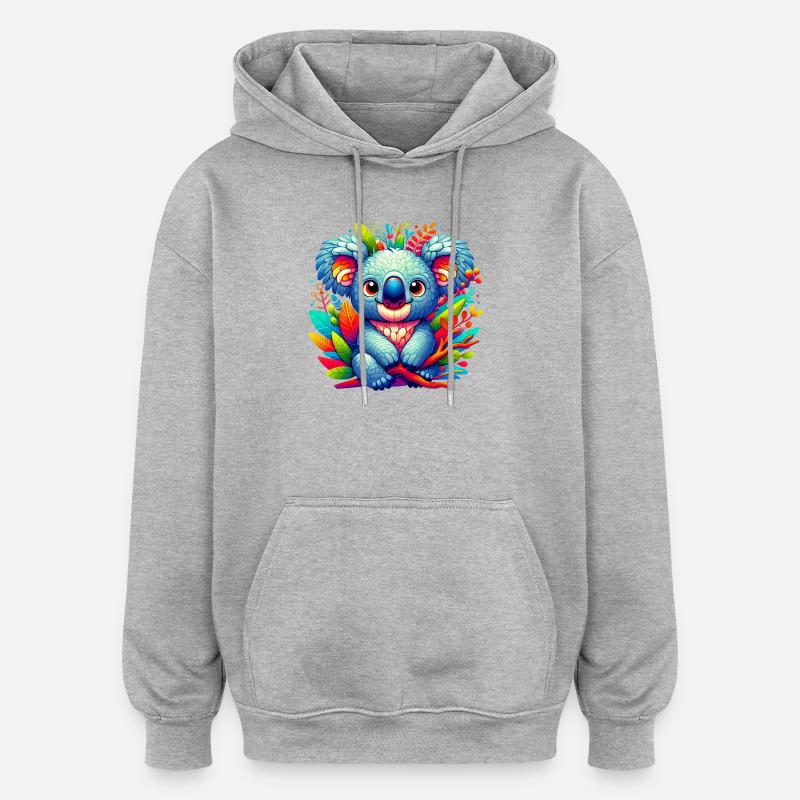 Koala - Oversized Unisex Hoodie - heather grey