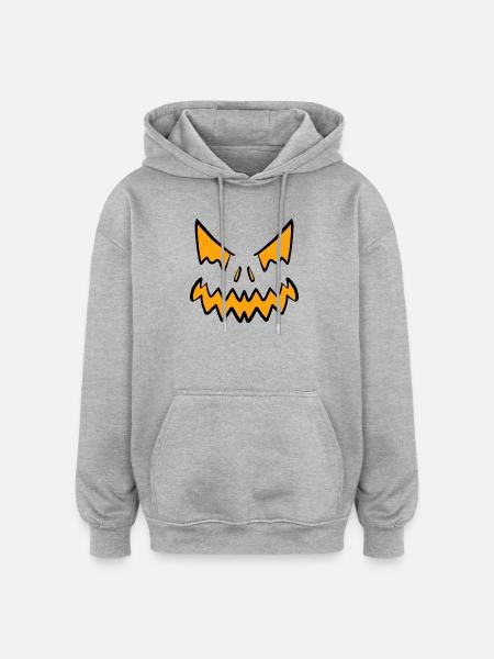 Halloween Face 1/2024 - Oversized Unisex Hoodie - heather grey