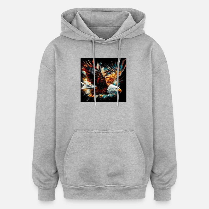 aigle - Sweat à capuche oversize unisexe - gris chiné