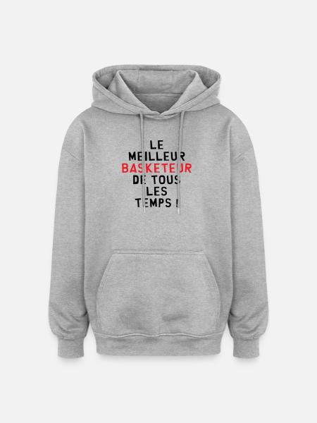 Basketball Best Basketball Player - Oversized Unisex Hoodie - heather grey