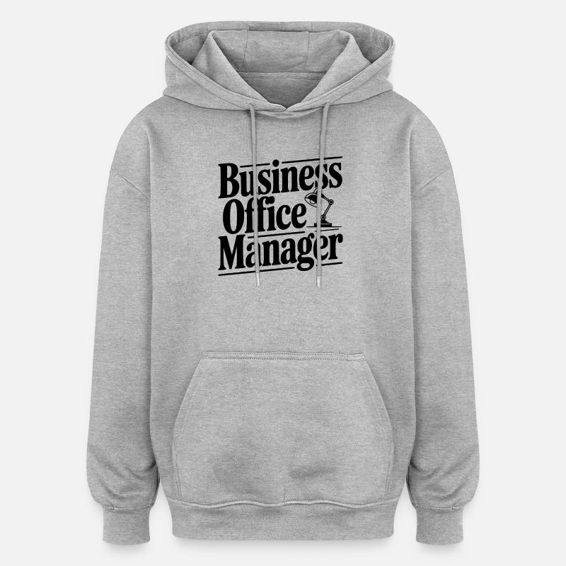 Responsable du bureau commercial - Sweat à capuche oversize unisexe - gris chiné