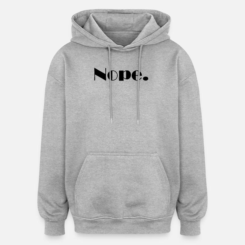 Non. - Sweat à capuche oversize unisexe - gris chiné