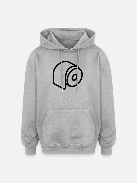 toilet paper roll - Oversized Unisex Hoodie - heather grey