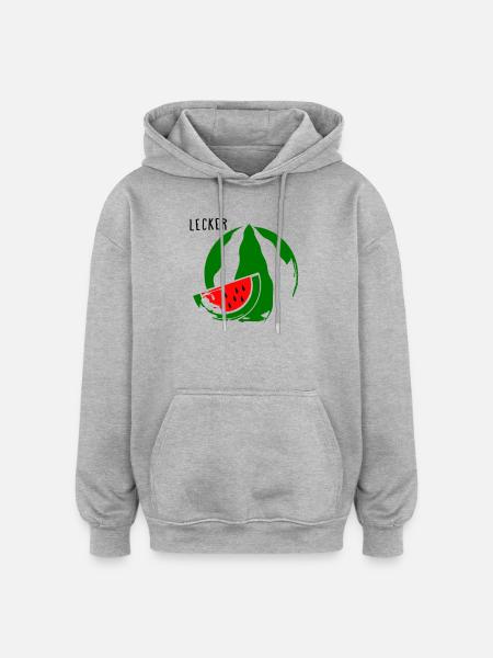 Melone - Oversized Unisex Hoodie - Grau meliert