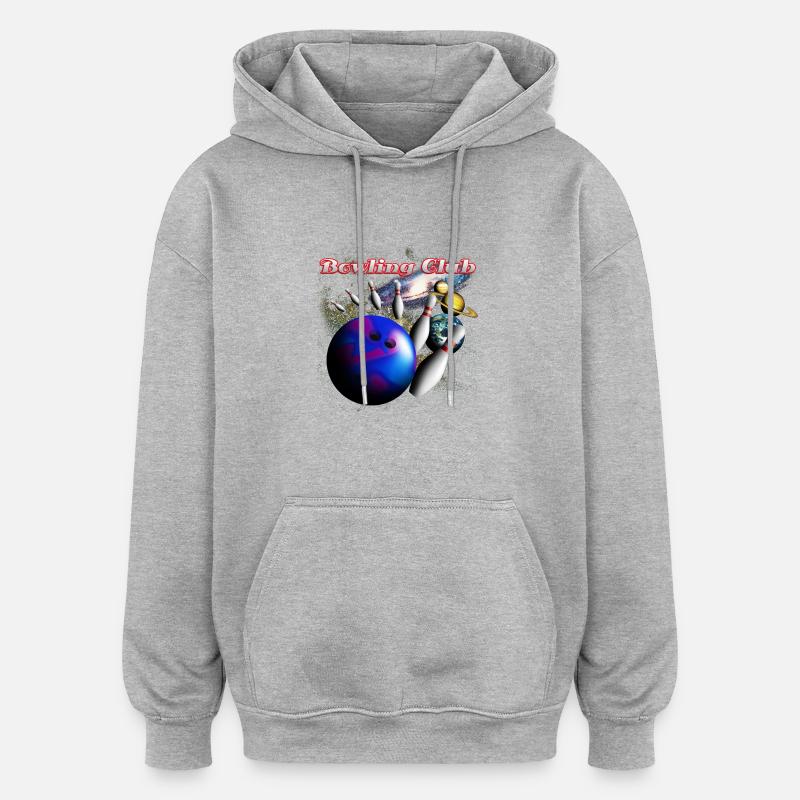 bowling_space_a - Oversized Unisex Hoodie - heather grey