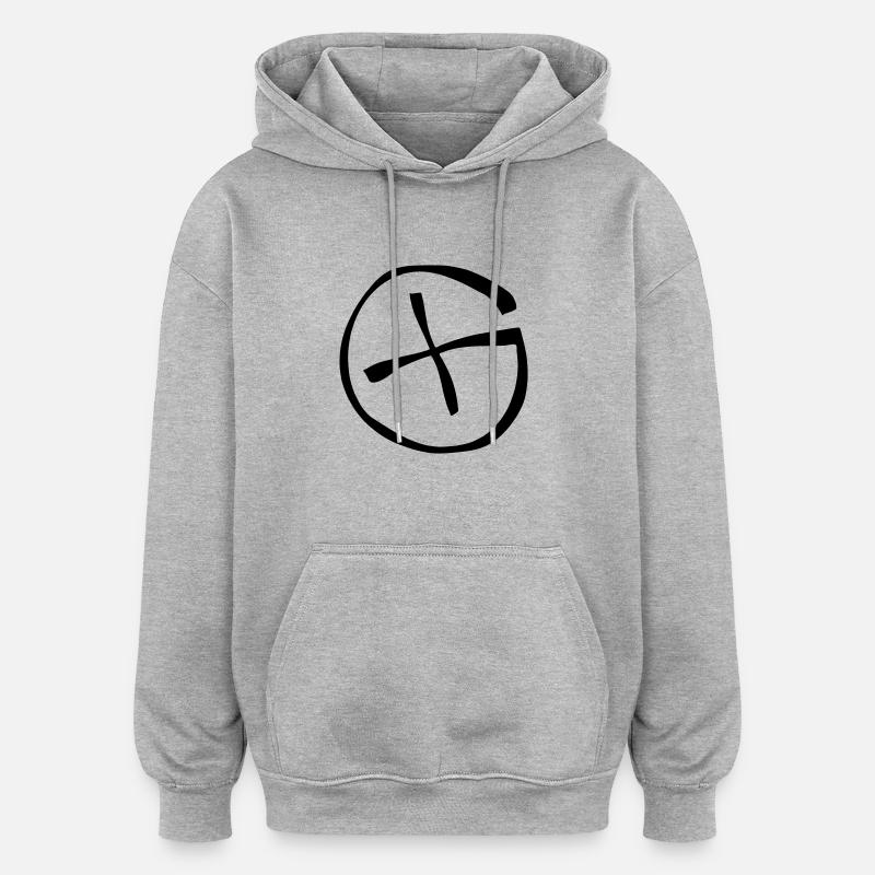 geocaching 0 - Oversized Unisex Hoodie - Grau meliert