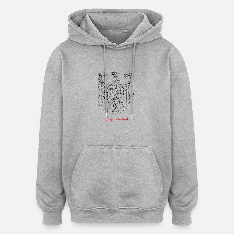 Article One Eagles - Sweat à capuche oversize unisexe - gris chiné