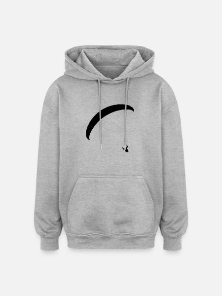 Gleitschirm - Oversized Unisex Hoodie - Grau meliert