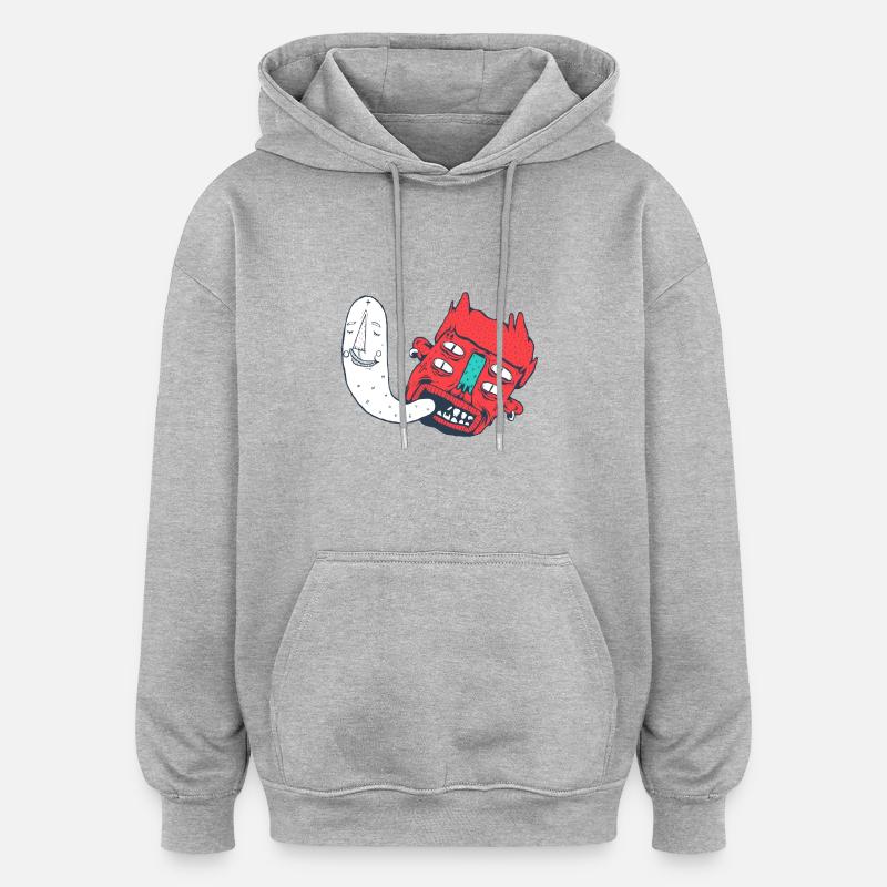 leicht geräuchert - Oversized Unisex Hoodie - Grau meliert