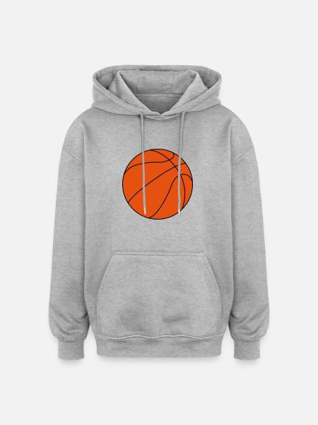 Basketball - Oversized Unisex Hoodie - Grau meliert