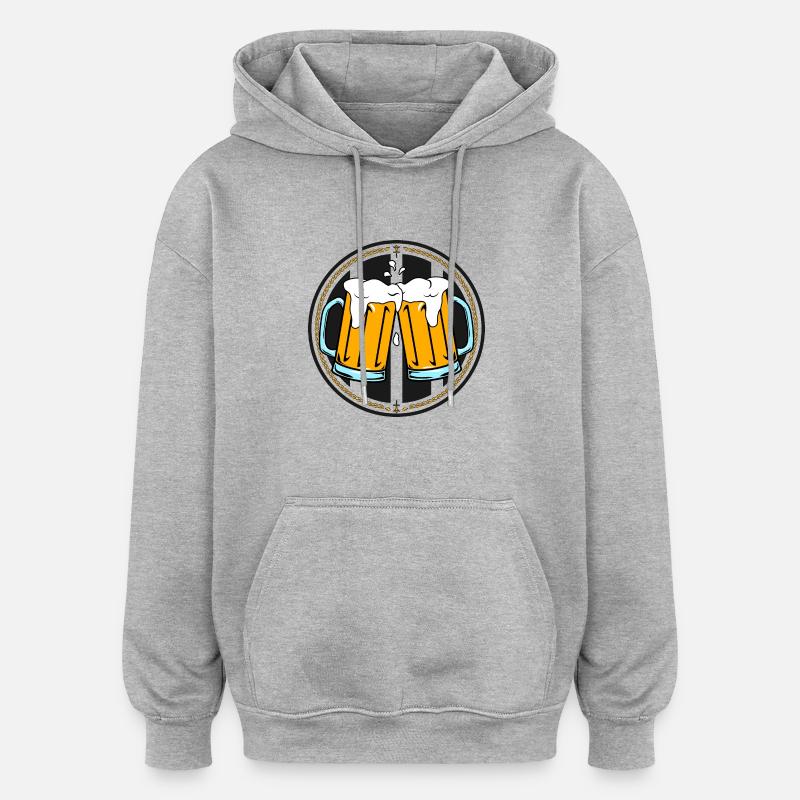 Steins, Logo - Sweat à capuche oversize unisexe - gris chiné
