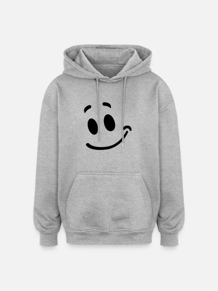 Lachgesicht - Oversized Unisex Hoodie - heather grey