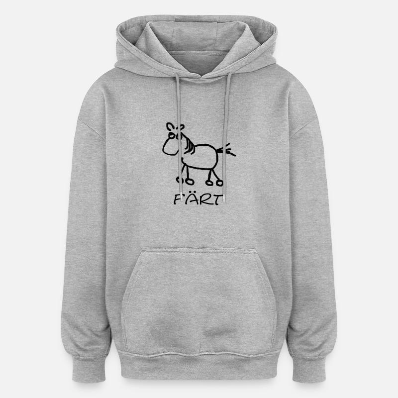 Fart - Sweat à capuche oversize unisexe - gris chiné